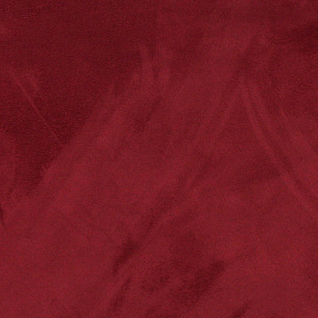 Burgundy Microsuede Suede Upholstery Fabric By The Yard