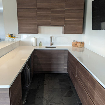 DIYer Turns Blank Slate Into A Modern IKEA Kitchenette Masterpiece