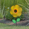 Yellow Sunflower Spinner With Leaves, 12"