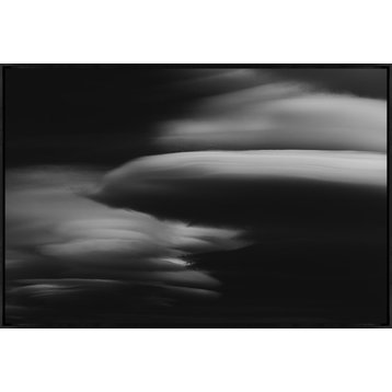 54x36 Lenticular Clouds IV, Framed Artwork, Black