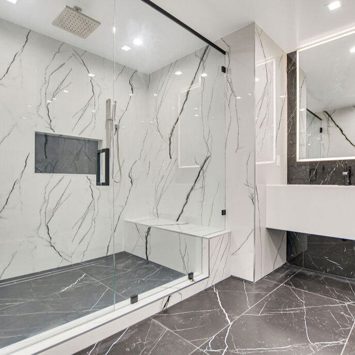 Inspiration for a modern bathroom remodel