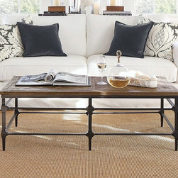PARQUET RECLAIMED WOOD RECTANGULAR COFFEE TABLE - Sofas