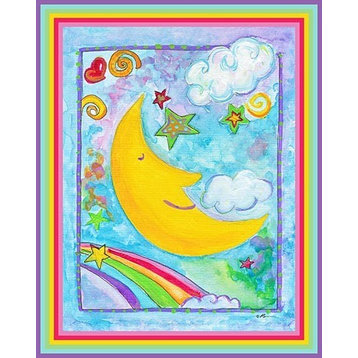 Love You to the Moon and Back, Ready To Hang Canvas Kid's Wall Decor, 20 X 24