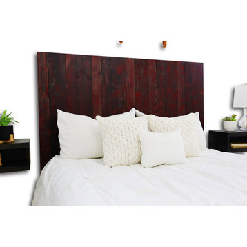 Handcrafted Headboard, Hanger Style, Red Dragon Skin, California King