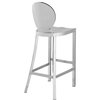 Home Square 2 Piece Stainless Steel Bar Stool Set in Chrome