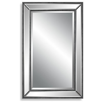 32" Traditional Black Rectangle Mirror