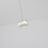 Clear Crystal Cubed Single Pendant Light, Stainless Steel Frame