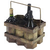 Zimlay Rustic Brass Gold Six-Bottle Wine Holder 29347