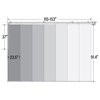 Calisto-Raisa 7-Panel Track Extendable Vertical Blinds 110-153"x94", White Track