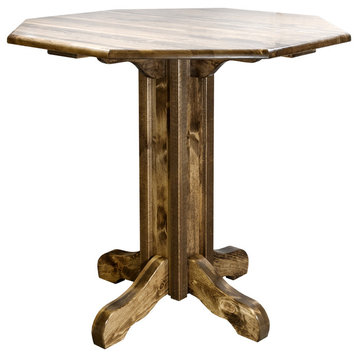 Homestead Collection Pub Table, Stain and Clear Lacquer Finish