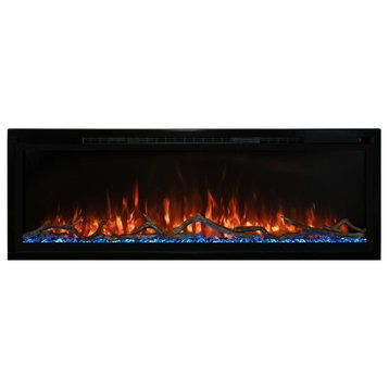 Modern Flames Spectrum Slimline Built-in/Wall Mounted Fireplace, 60" Wide