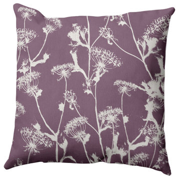 Windy Blossom Outdoor Pillow, Purple, 14"x20"