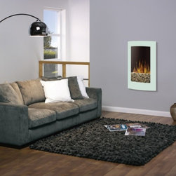 Dimplex - Dimplex 23-Inch Convex White Wall Mount Electric Fireplace - VCX1525WH - Indoor Fireplaces