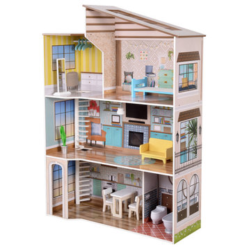 Wooden Dreamland 3-Level Doll House Dollhouse
