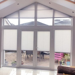 Gable pleated blinds for apex windows fitted in Swords, Dublin - Products