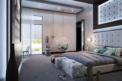 Modern bedroom in a private house in Las Vegas