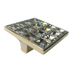 Richelieu 2" Swarovski Crystal Collection Knob Chrome/Clear 2425214001 - Cabinet And Drawer Knobs