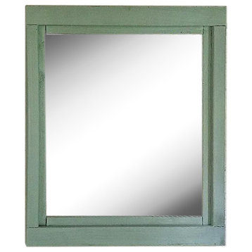Farmhouse Vanity Mirror Painted, Light French Gray, 36"x30"