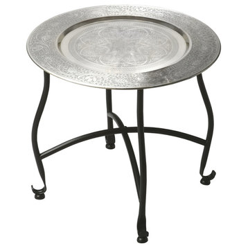 Moroccan Tea-Inspired Metal Tray Table, Belen Kox