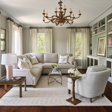 Comfortable family room in a traditional home