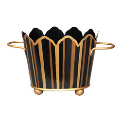 Gold & Bronze Oval Cachepots - Area Rugs