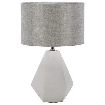 Modern Gray Cement Stone Table Lamp 39986
