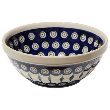 Polish Pottery Bowl 7 inch, Pattern Number: 56