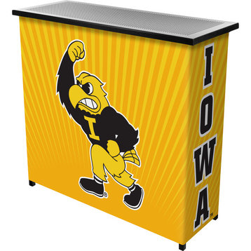 Portable Bar - University of Iowa Herky Collapsible Home Bar