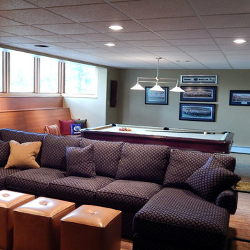 Basement Finish With Custom Bar