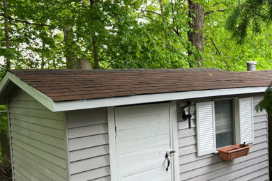 Inspiration for a contemporary shed remodel in Other