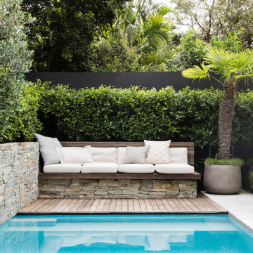 Backyard Transformation in Sherman Oaks - Pool, Kitchen Area & Paving