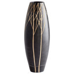 Cyan Design - Cyan Design 06024 Large Onyx Winter Vase - CYAN DESIGN 06024 Large Onyx Winter Vase. Finish: Black. Material: Wood. Dimension(in): 8.5(L) x 8.5(W) x 26(H) x 8.5(Dia).
