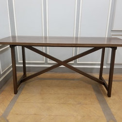 Custom Dining Table with X Stretcher Base - Dining Tables
