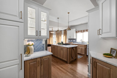 Example of a transitional home bar design in Indianapolis