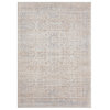 Alistaire Ivory/Beige/Gray Bordered Classic High-Low Area Rug, 4' X 6'