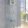 Coaster Contemporary 4 Shelf Glass Curio Cabinet in Cappuccino