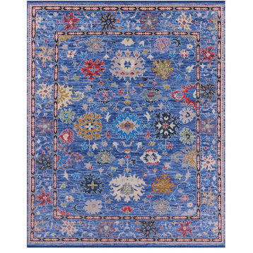 7' 11" X 9' 9" Hand Knotted Turkish Oushak Wool Rug - Q15735