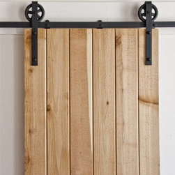 Large Spoked Slim Strap Hardware Kit - Barn Door Hardware