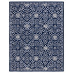 Lauren by Ralph Lauren - Lauren Ralph Lauren Etienne Area Rug, LRL6603, Navy/Ivory, 8'x10' - Borrowing from Art Deco style, Etienne is noted for her overall balanced and calming patterns. Colored in detailed ivory motifs against a deep blue field. Hand tufted using space dyed pure mountain wool yarns.