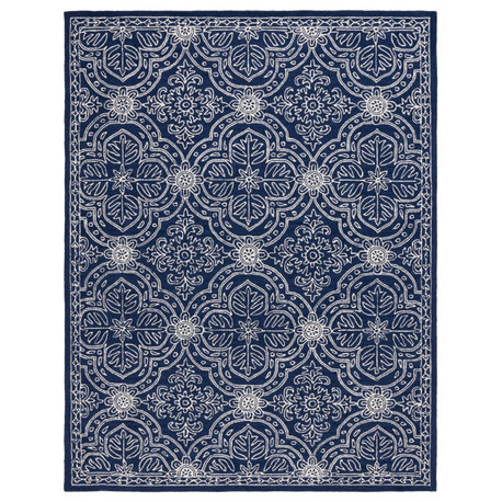Lauren Ralph Lauren Etienne Area Rug, LRL6603, Navy/Ivory, 8'x10'