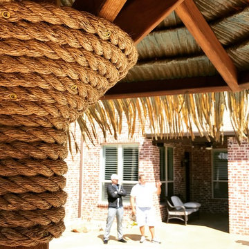 8' Palapa Breeze - Bamboo Fence - Handmade signs - Rich Gonz