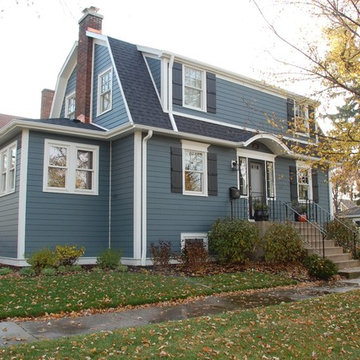 Dutch Colonial Home Remodel, Windows & James Hardie Siding in Park Ridge, IL