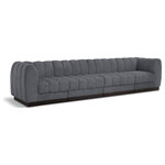 Meridian Furniture - Quinn Chenille Upholstered 4-Piece Modular Sofa, Grey - The Quinn Modular Sofa is a stunning piece crafted in a rich and luxurious grey chenille fabric. Its awe-inspiring design and exceptional quality make it a perfect addition to any space, whether it's a living room, bedroom, or office. The sofa's plush cushioning and sturdy frame provide both comfort and durability, ensuring that it will be a favorite for years to come. Whether you're looking for a statement piece or simply a comfortable seating option, the Quinn sofa is an excellent choice.