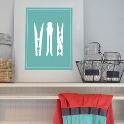 Clothespin Laundry Print - Customize Color and Size - Laundry Products