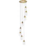 Elegant Lighting - Elegant Lighting 5202D18G Hana, 18" 320W 8 LED Pendant, Gold - The Hana collection sparkles with an extraordinaryHana 18 Inch 320W 8  Gold Royal Cut Clear *UL Approved: YES Energy Star Qualified: n/a ADA Certified: n/a  *Number of Lights: 8-*Wattage:40w LED bulb(s) *Bulb Included:No *Bulb Type:LED *Finish Type:Gold