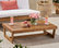 Hannah Outdoor Acacia Wood Coffee Table, Teak Finish