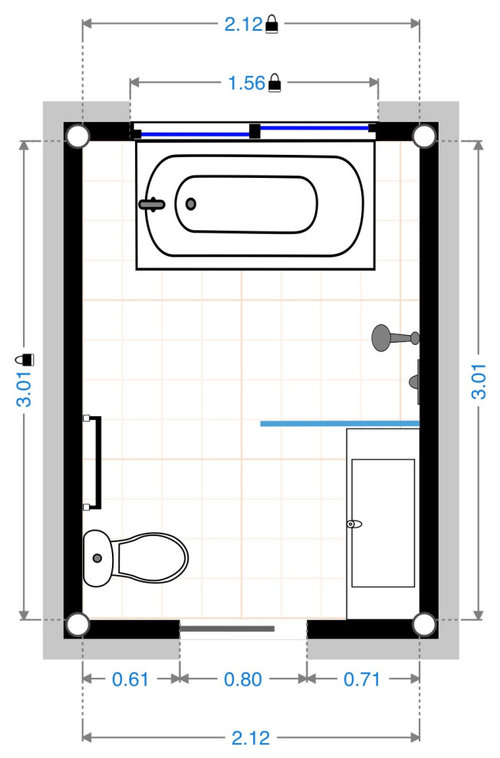 Family bathroom layout Houzz AU