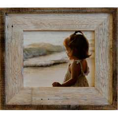 12x12 Barnwood Picture Frame- Lighthouse Whitewash