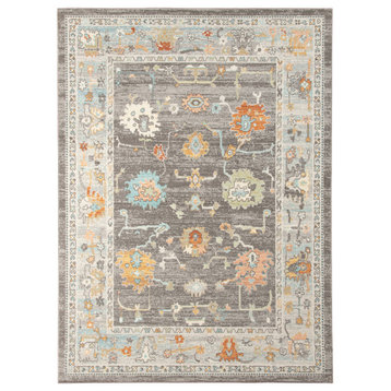 Bohemian Seaford Indoor/Outdoor Area Rug, Taupe, 7'9"x9'9", Bordered
