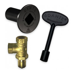 Flat Black Angled Gas Valve Kit - Heating And Cooling